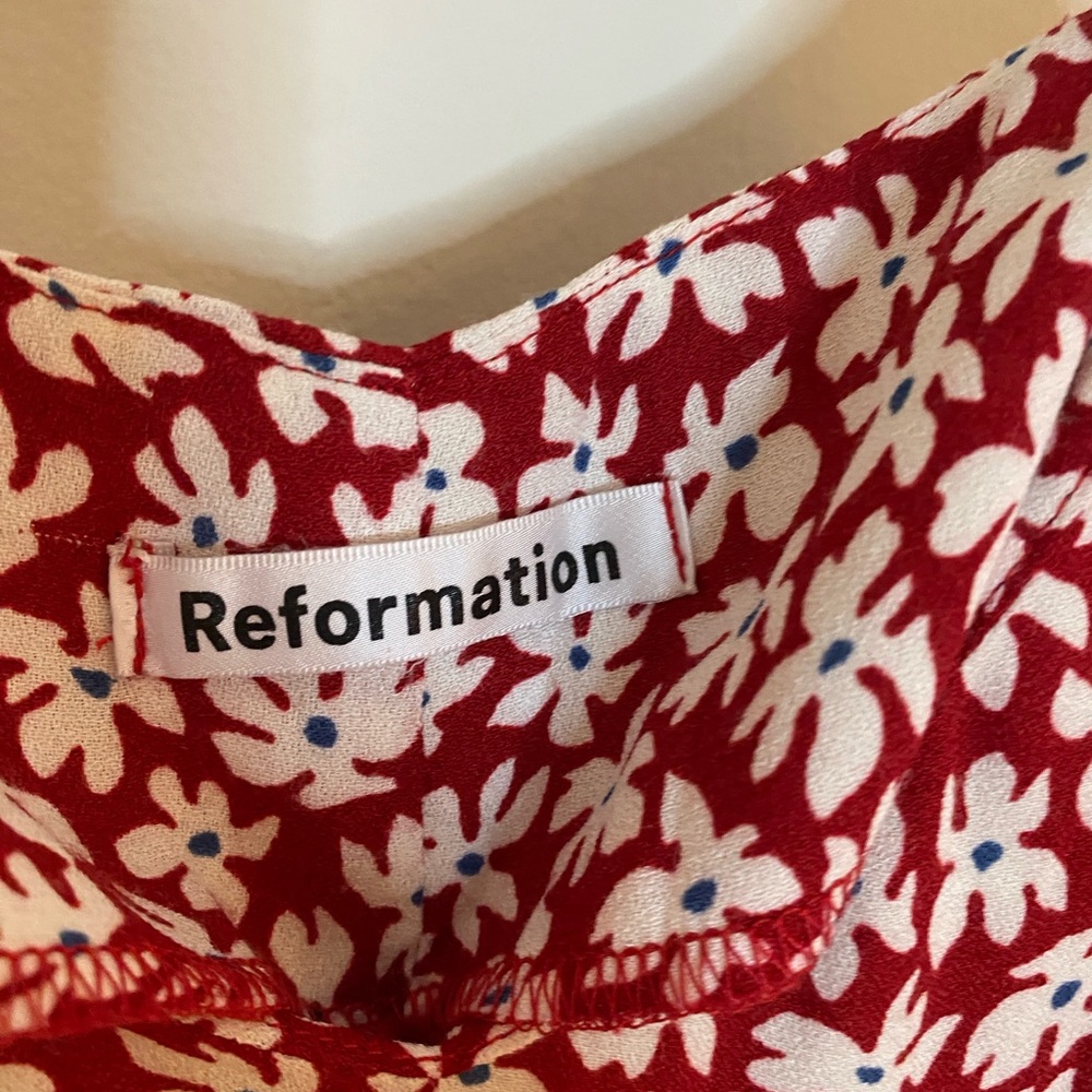 Reformation Red and White Floral Dress - Picture 2 of 10